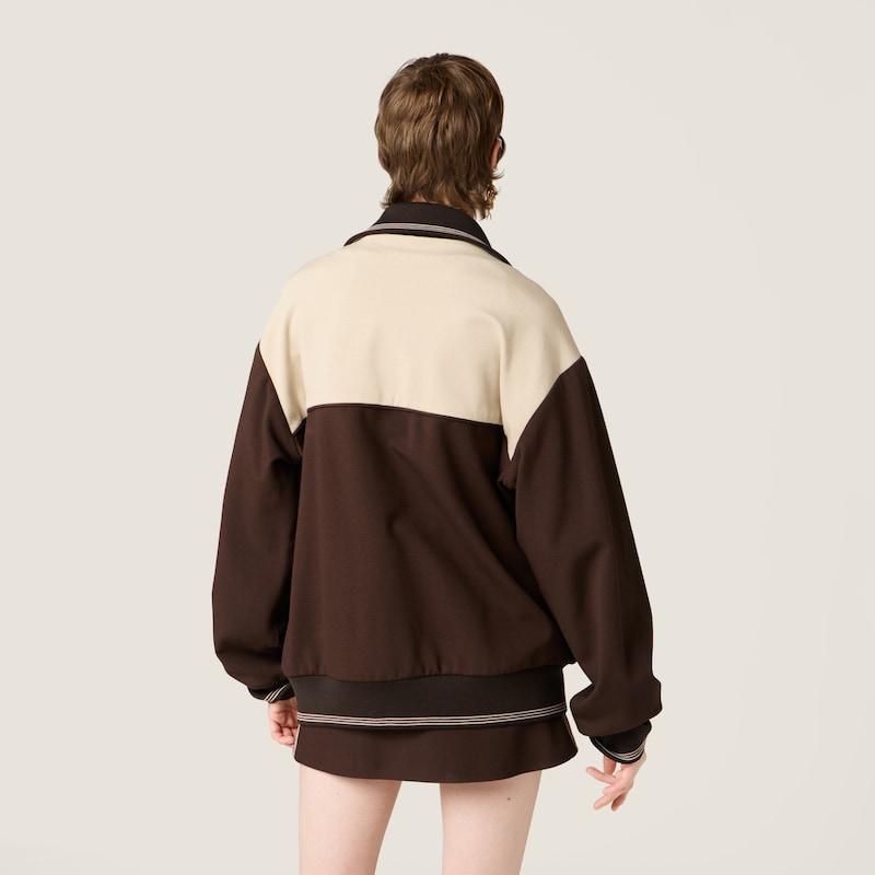 Strick-Minirock mit Stoffmuster