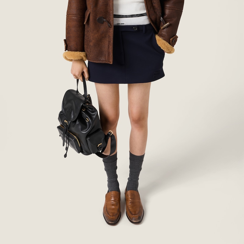 Milano rib knit miniskirt