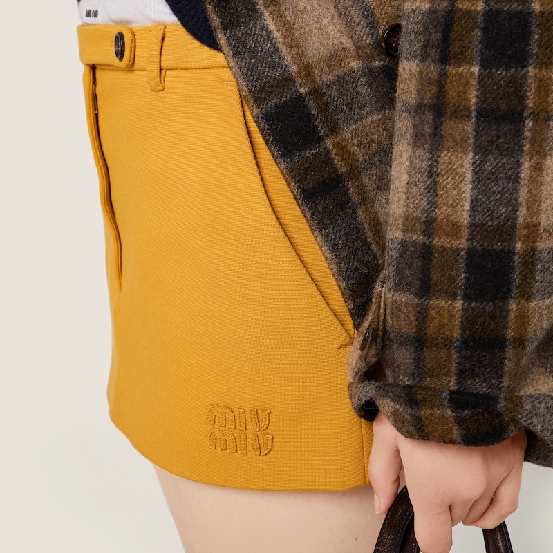 Milano rib knit miniskirt