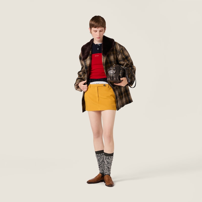 Milano rib knit miniskirt