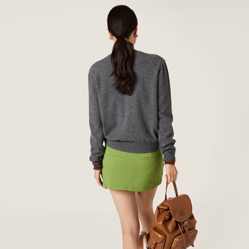 Milano rib knit miniskirt