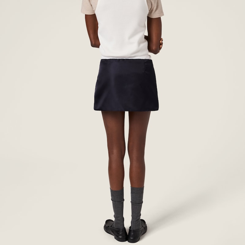 Technical gazar and fleece skirt