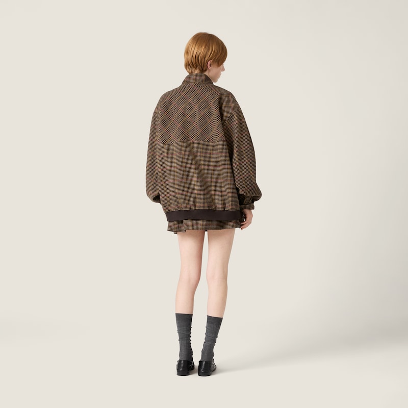 Houndstooth check miniskirt