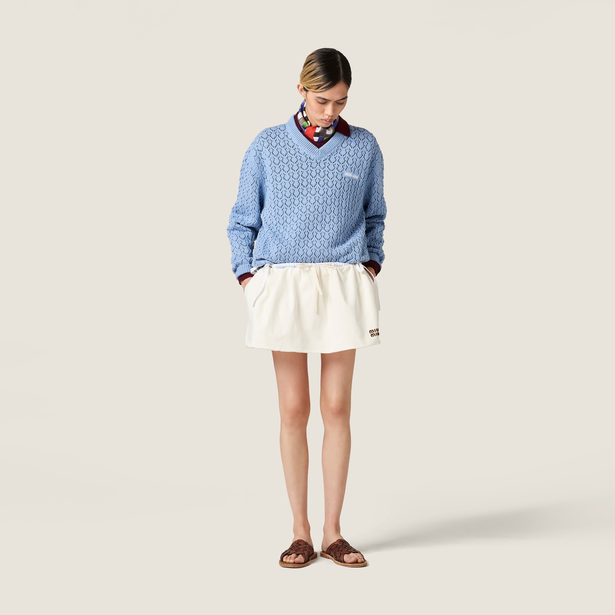 PRADA♡プラダ　チェック柄ブラウス　 miumiu MARNI CELINE Women's Ready To Wear | Miu Miu - United States