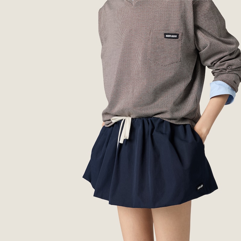 Poplin miniskirt