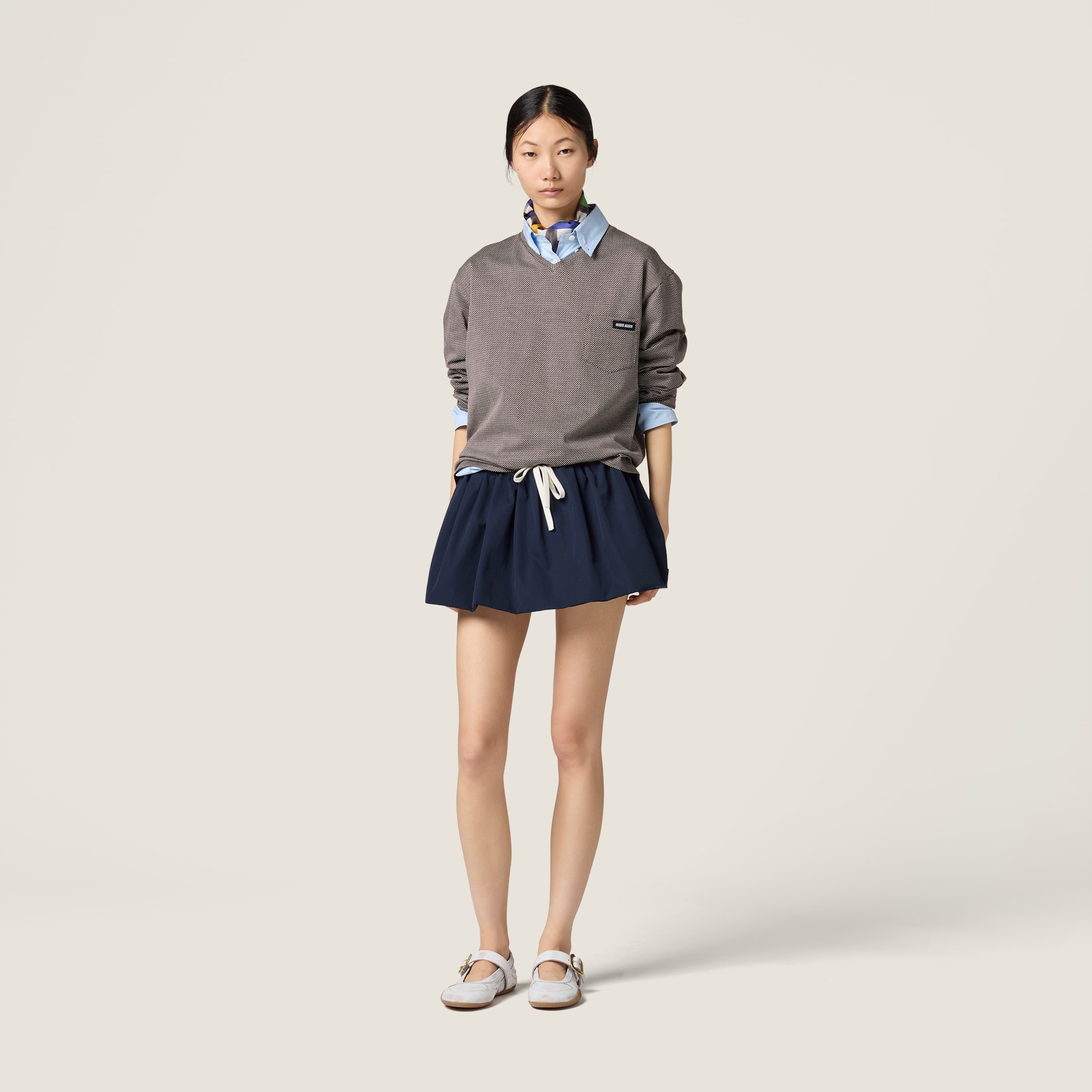 Poplin miniskirt - thumbnail 2