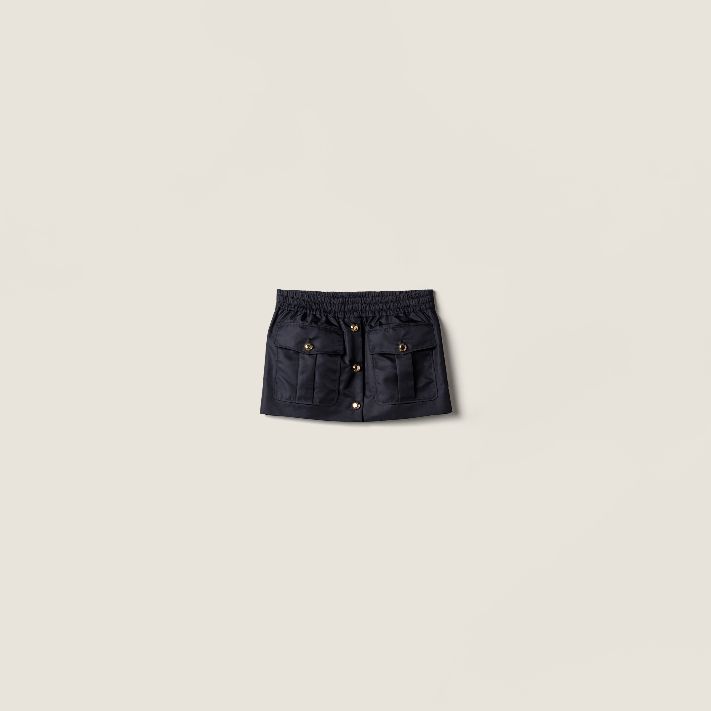 Miu Miu Technical Gazar Miniskirt In Blue
