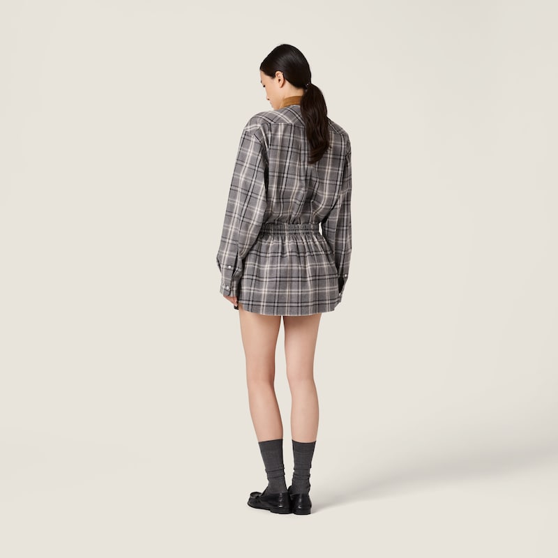 Checked flannel miniskirt