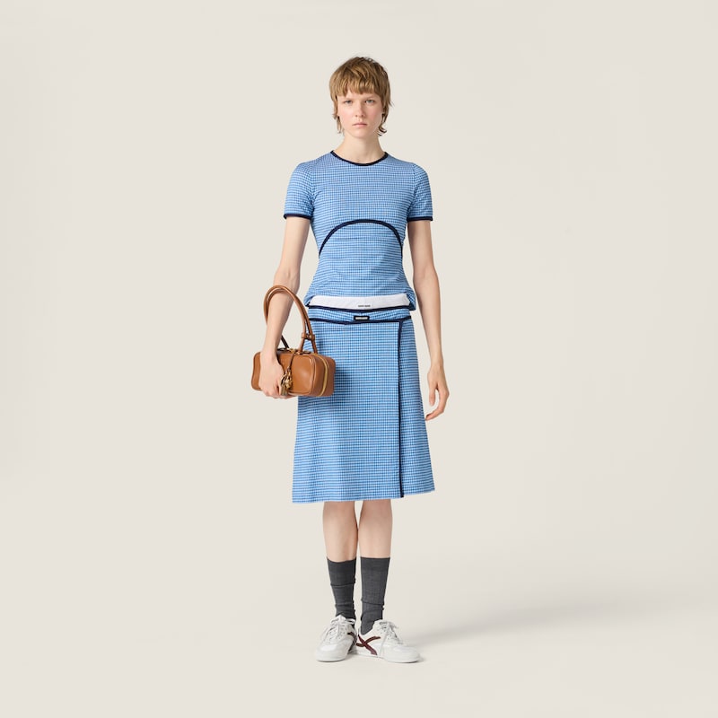 Jupe en jersey jacquard