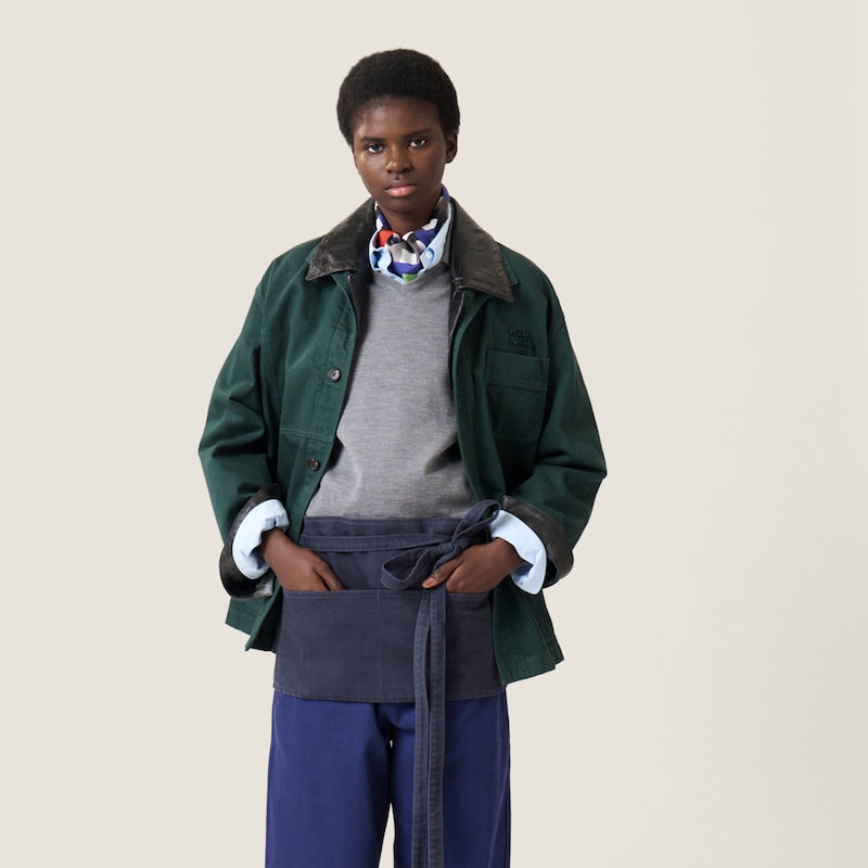 후염 개버딘 미니스커트