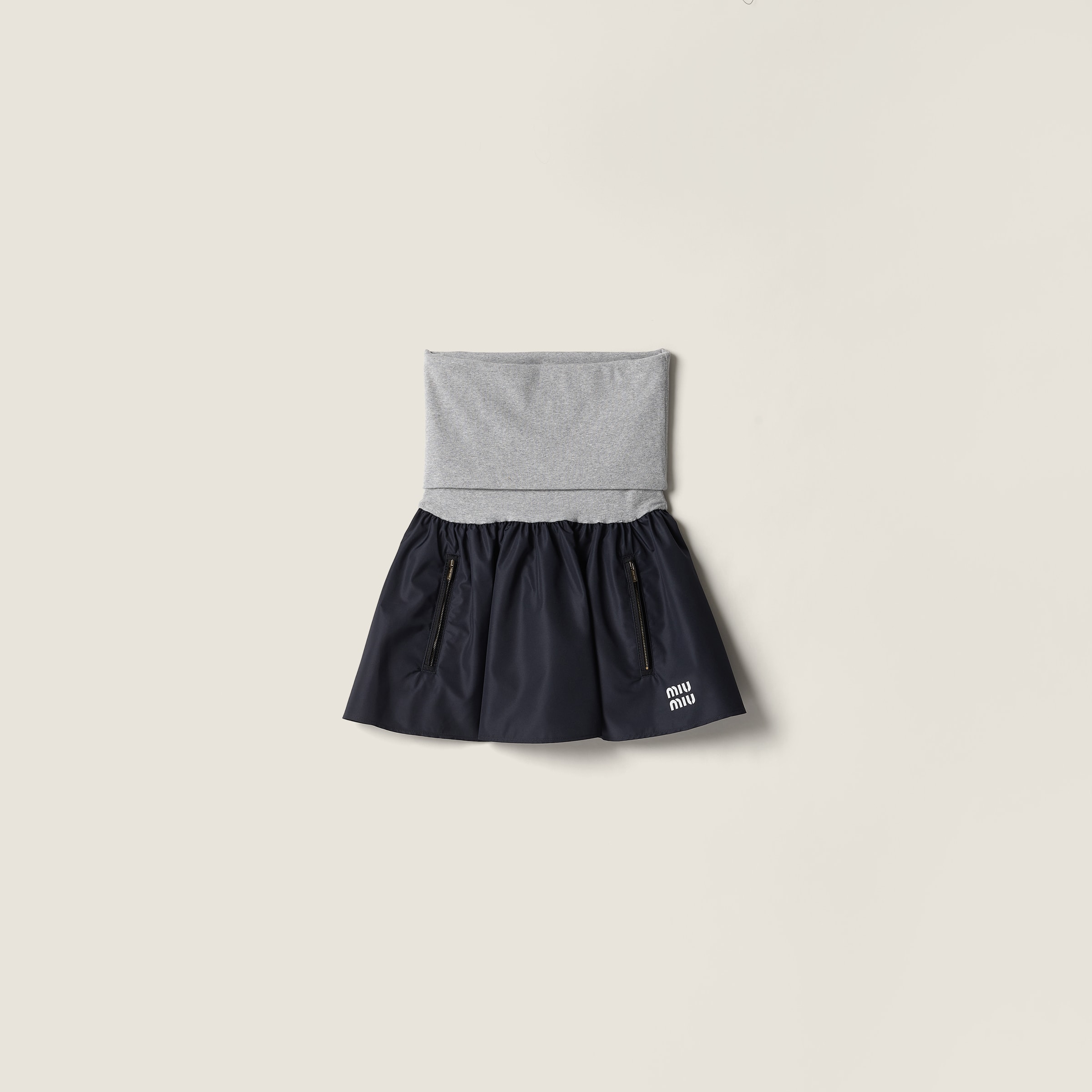 Technical fabric miniskirt