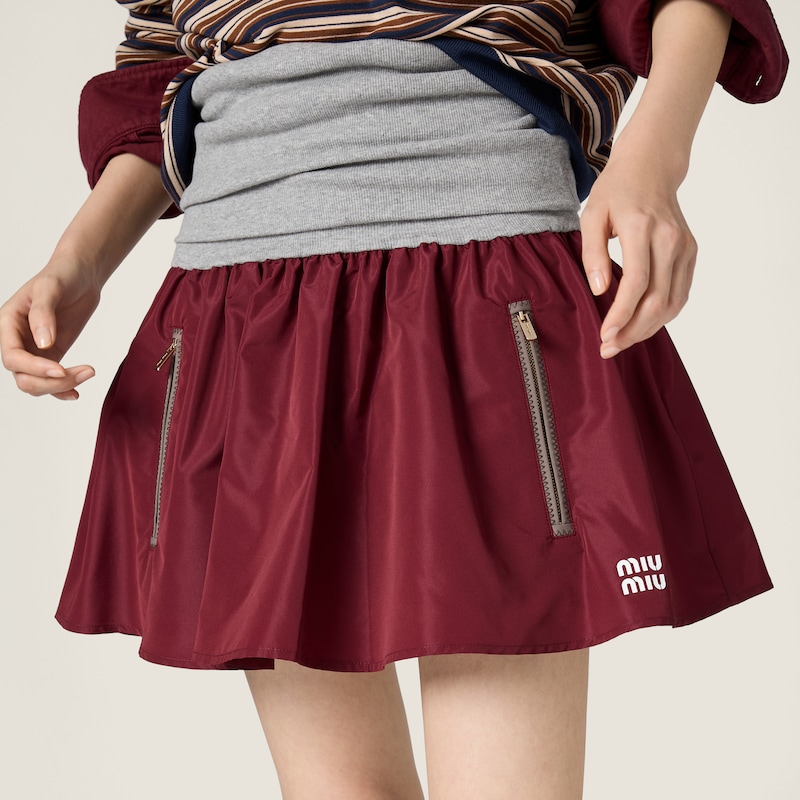 Technical fabric miniskirt