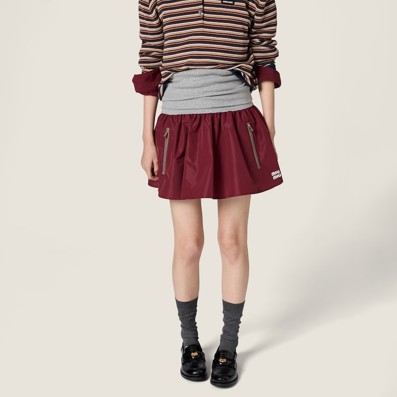 Technical fabric miniskirt