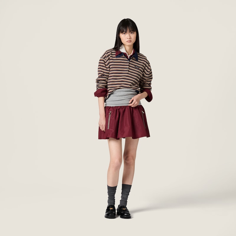 Technical fabric miniskirt