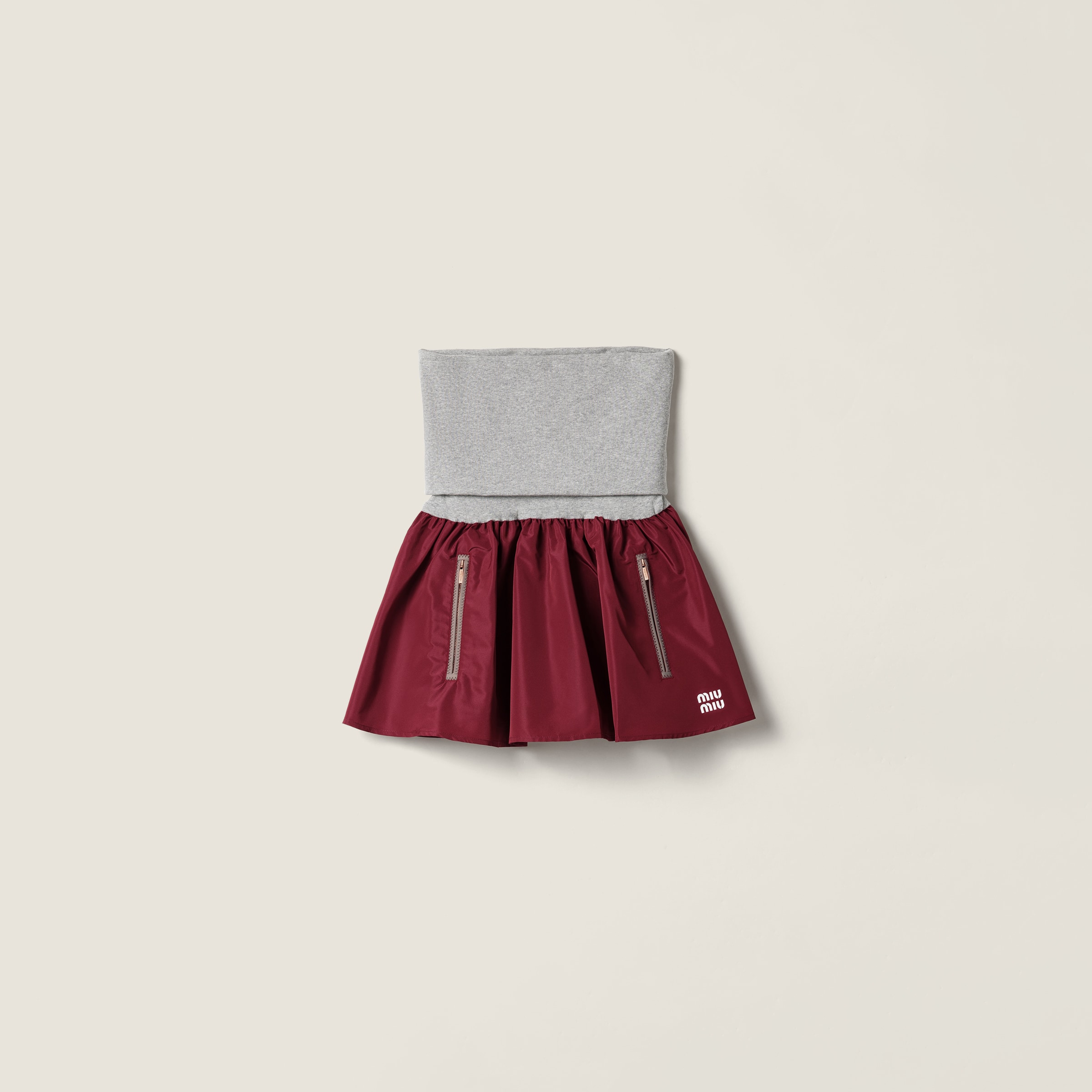 Technical fabric miniskirt
