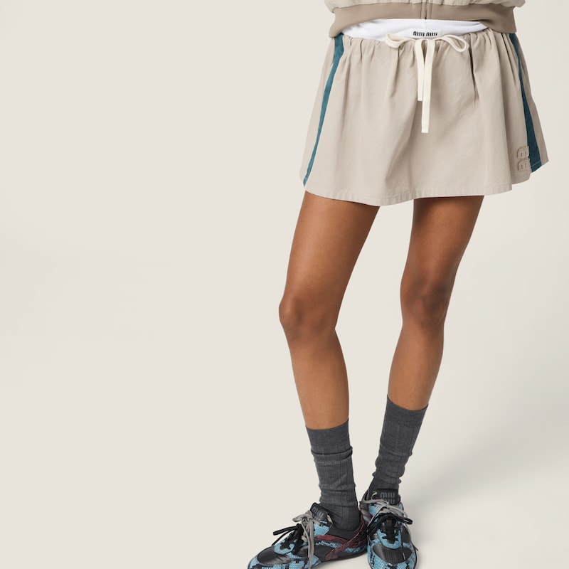 Minissaia em twill lavado