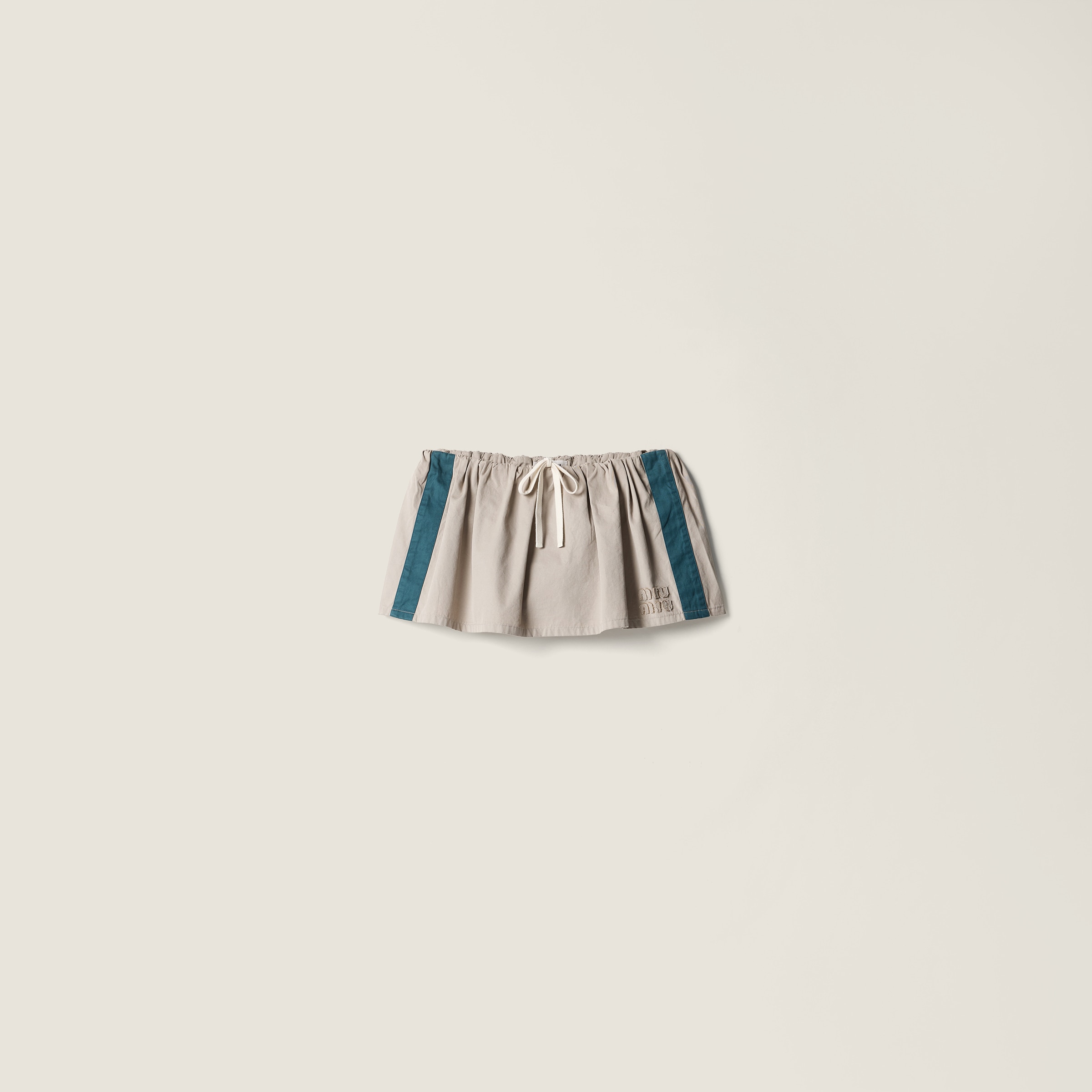 Washed twill miniskirt