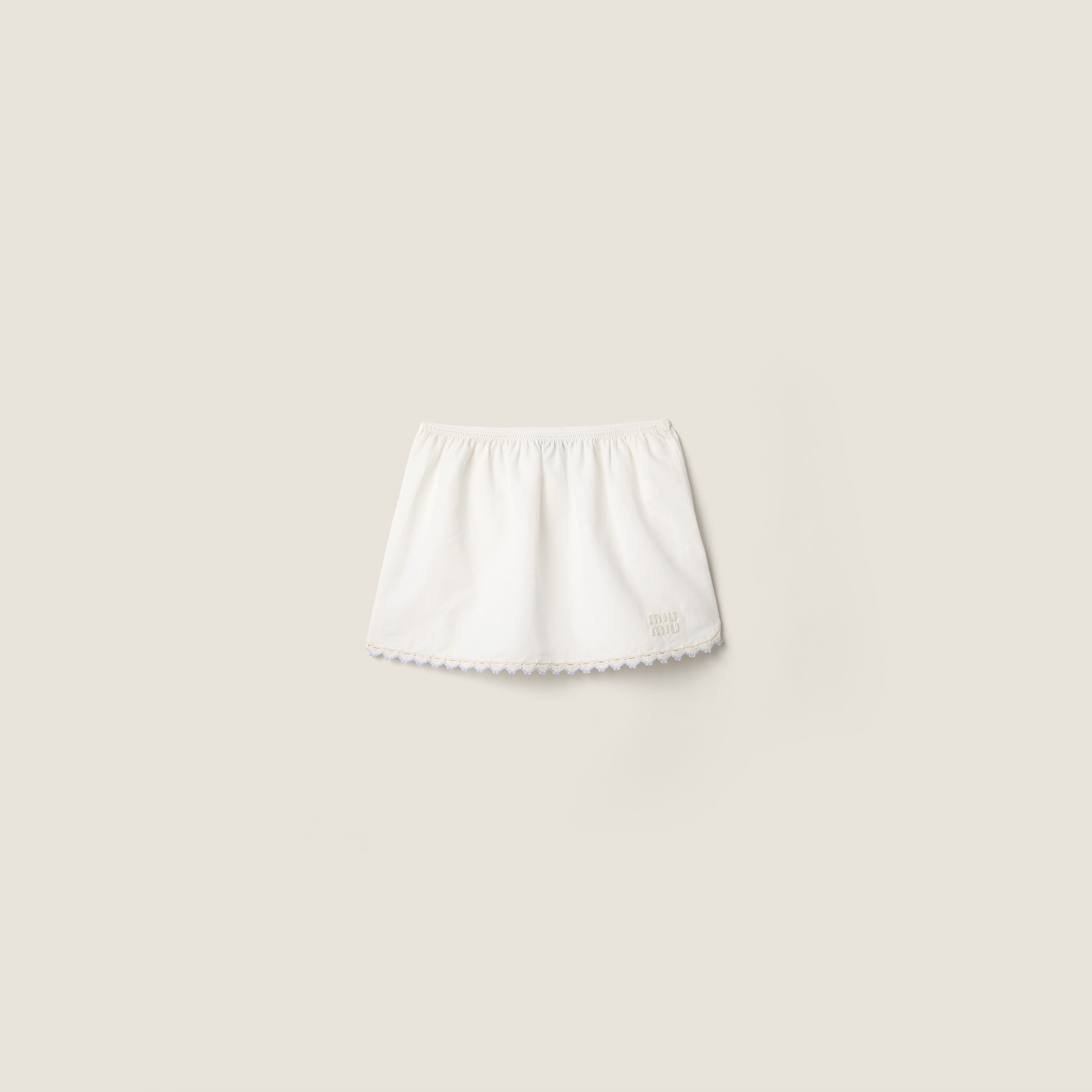 Embroidered slubbed poplin skirt from Miu Miu - $1,850