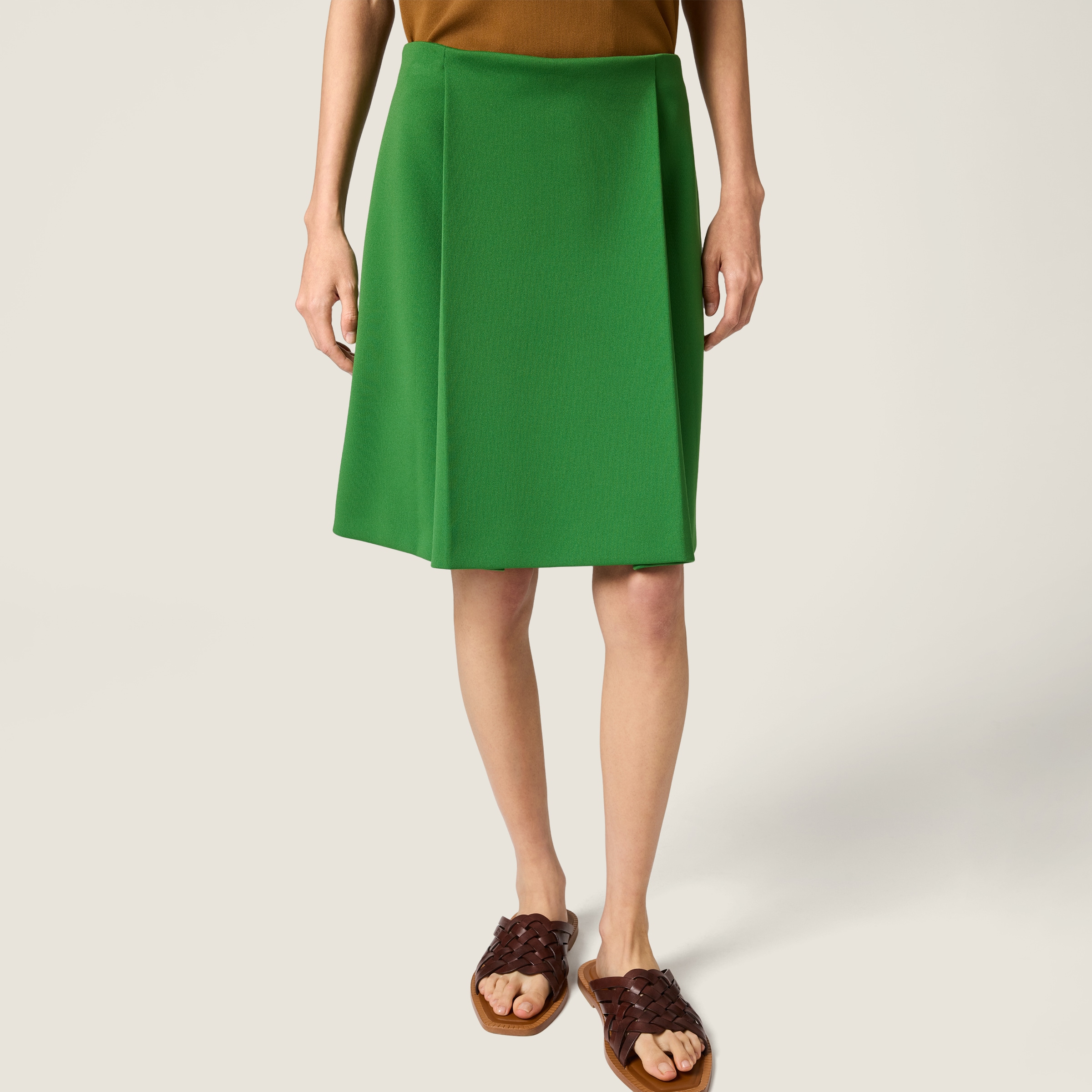 Green Technical Jersey Skirt | Miu Miu
