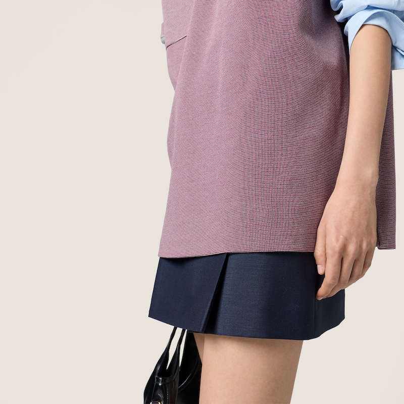 Mini-jupe en mohair kid