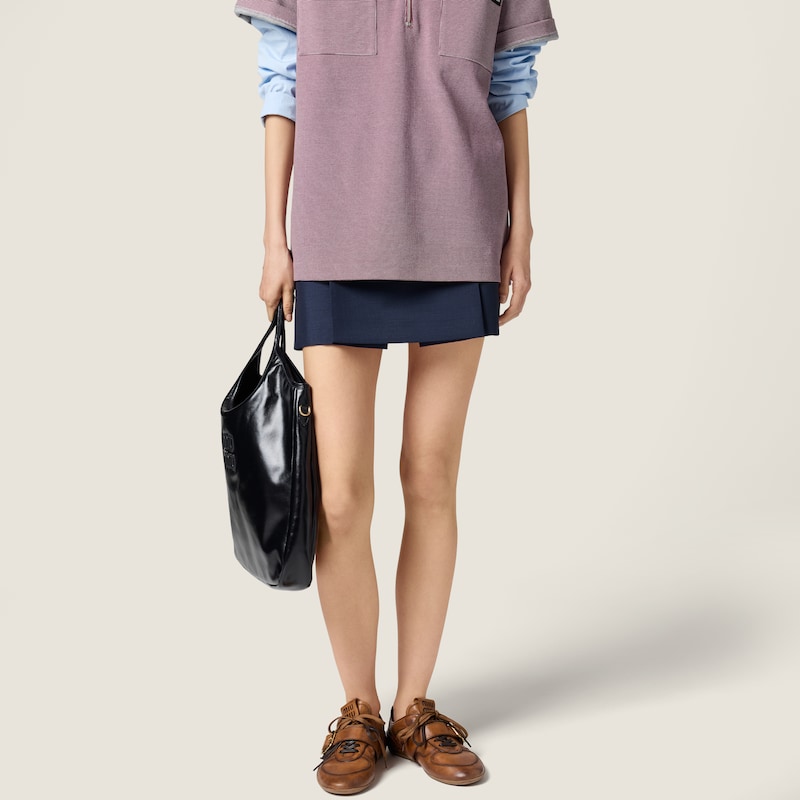 Mini-jupe en mohair kid