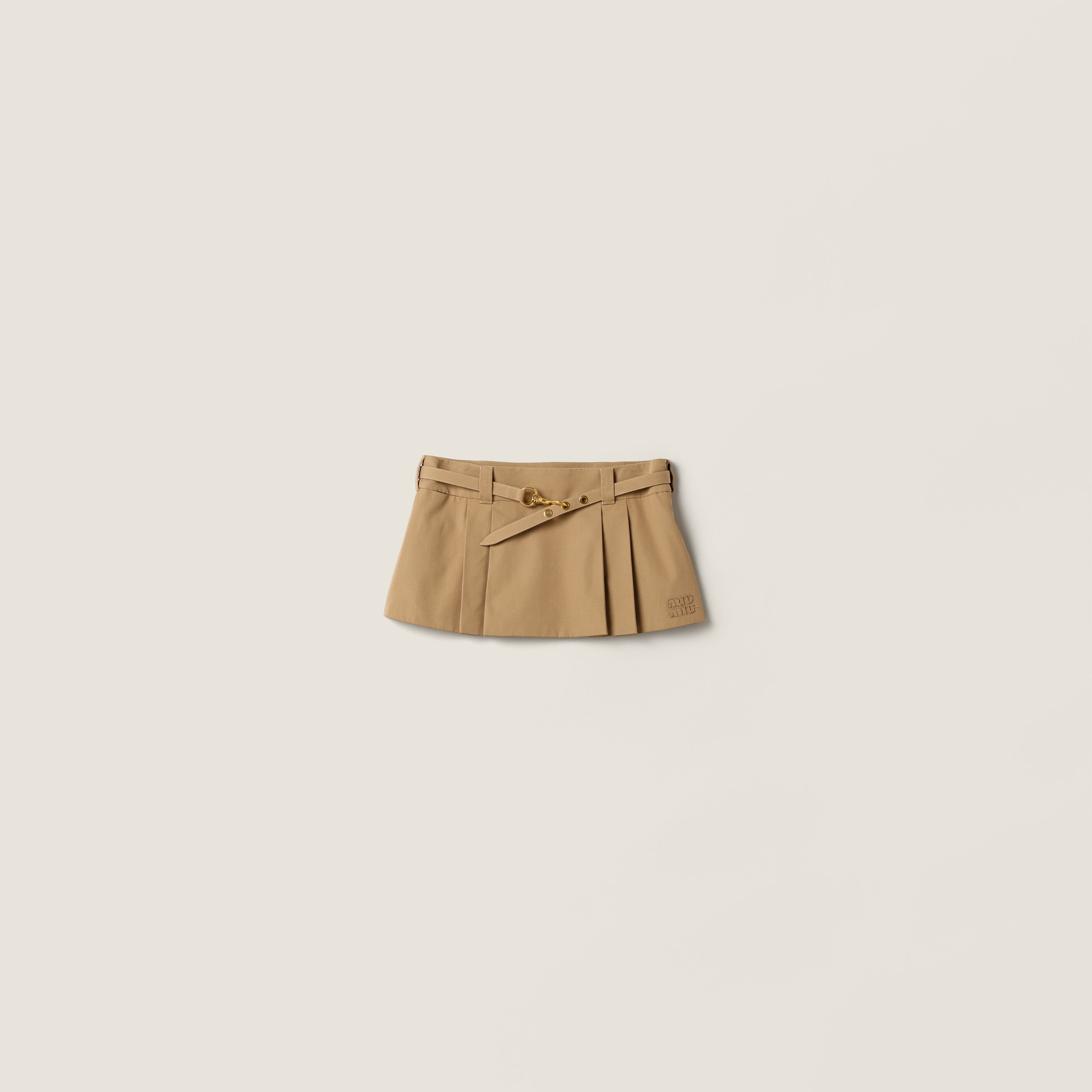 Pleated poplin miniskirt from Miu Miu - $2,050