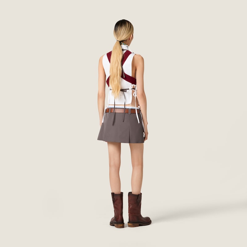 Poplin miniskirt