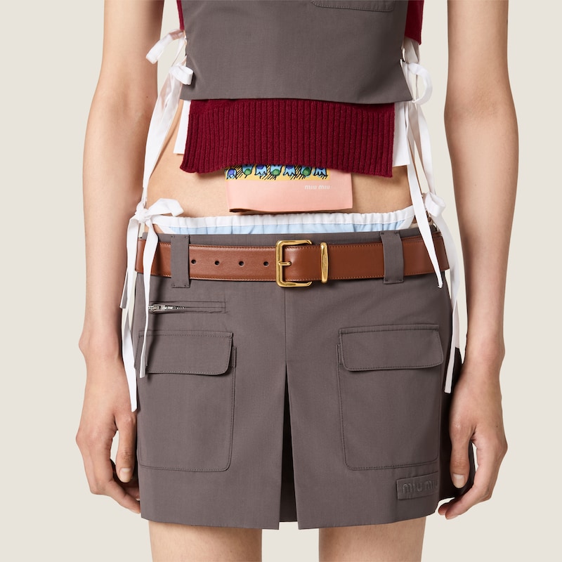 Poplin miniskirt