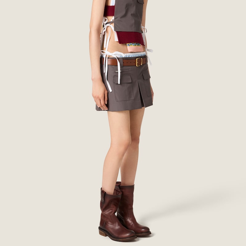 Poplin miniskirt