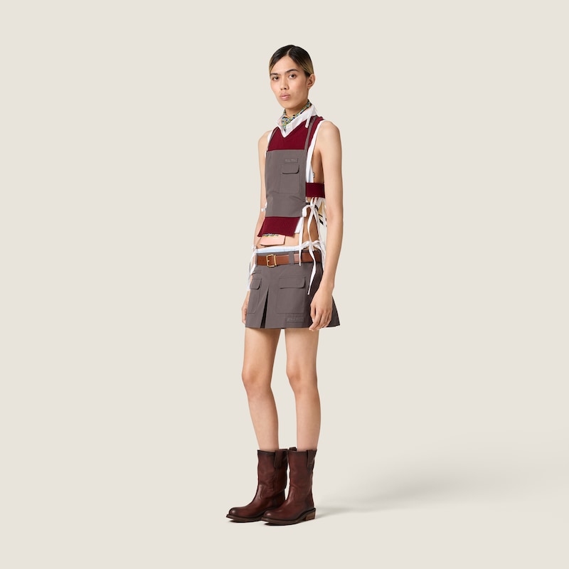 Poplin miniskirt