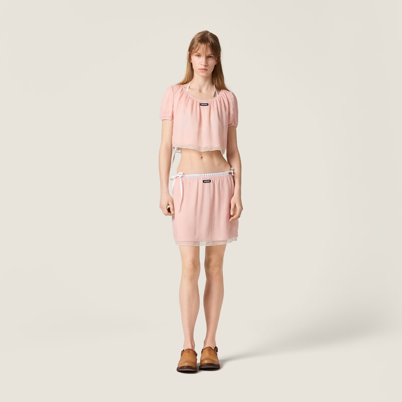 Chiffon miniskirt