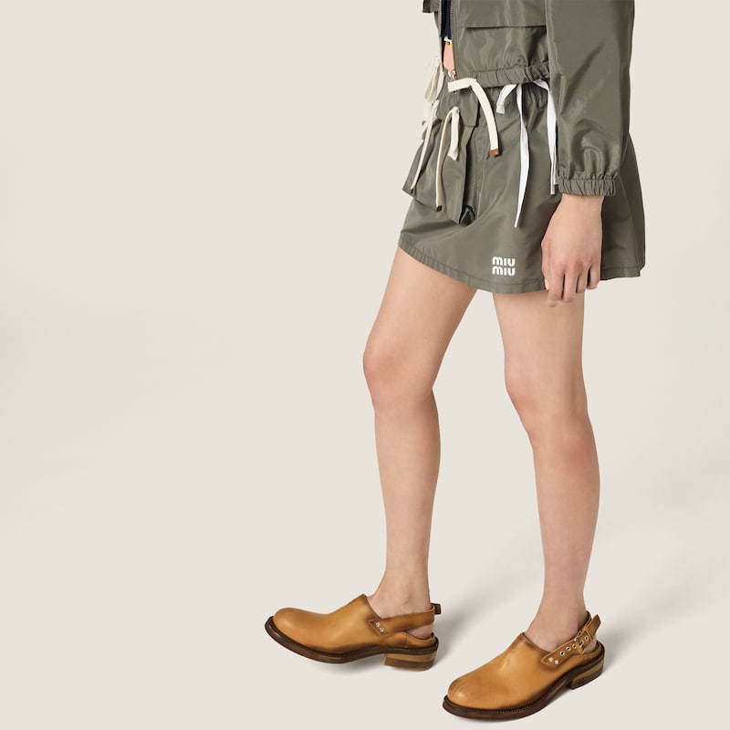 Technical fabric miniskirt