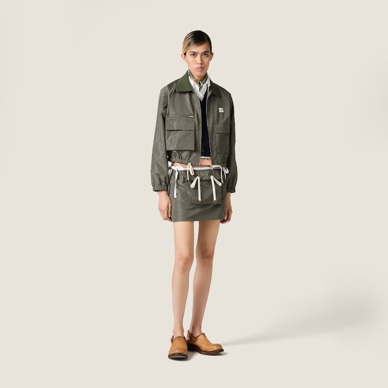 Technical fabric miniskirt