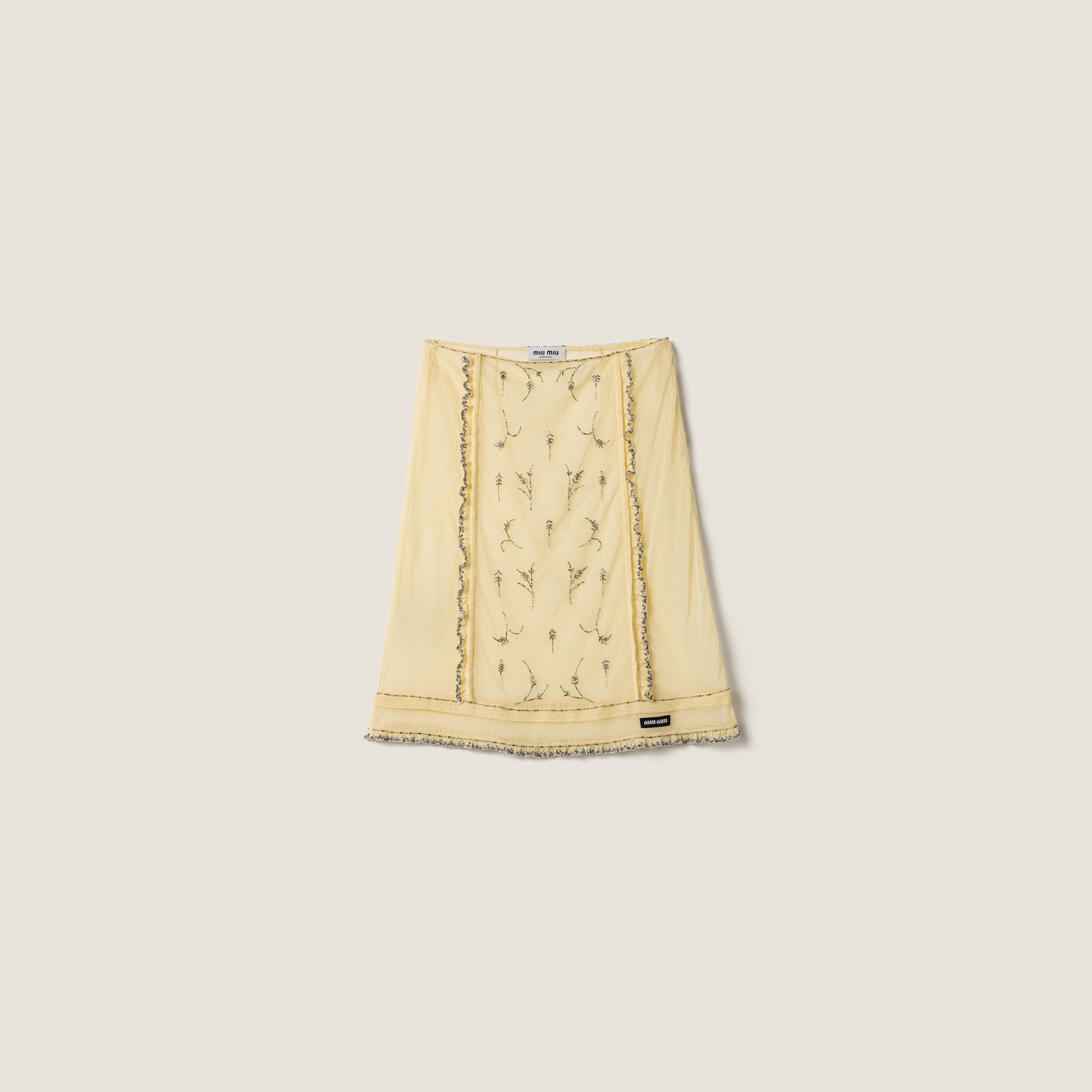 Embroidered tulle skirt from Miu Miu - $6,700