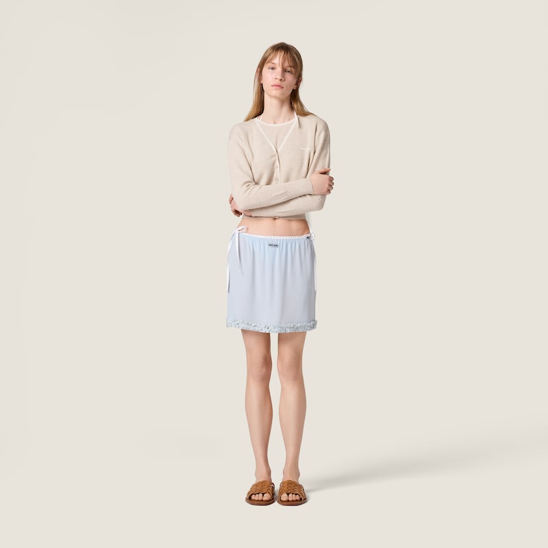 Crepe de chine miniskirt