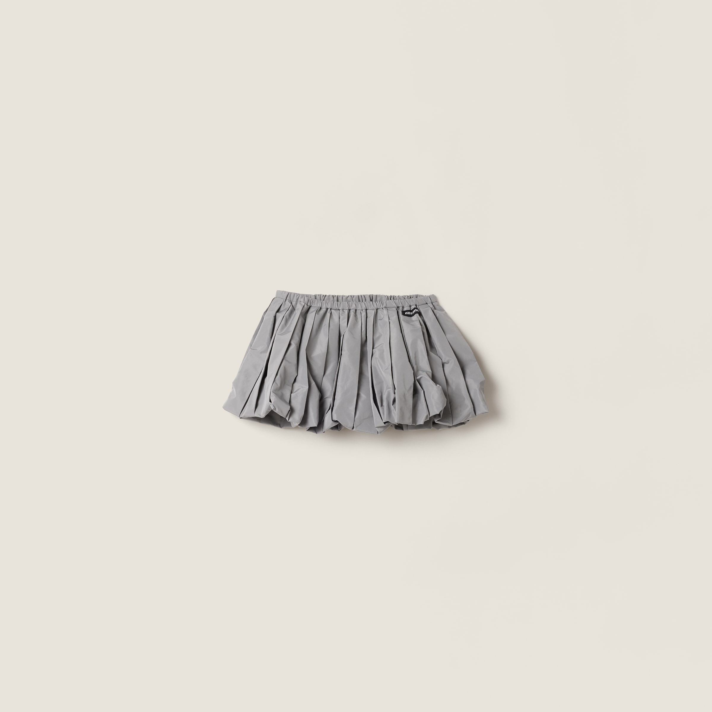 Lead Gray Technical Fabric Miniskirt | Miu Miu - United States
