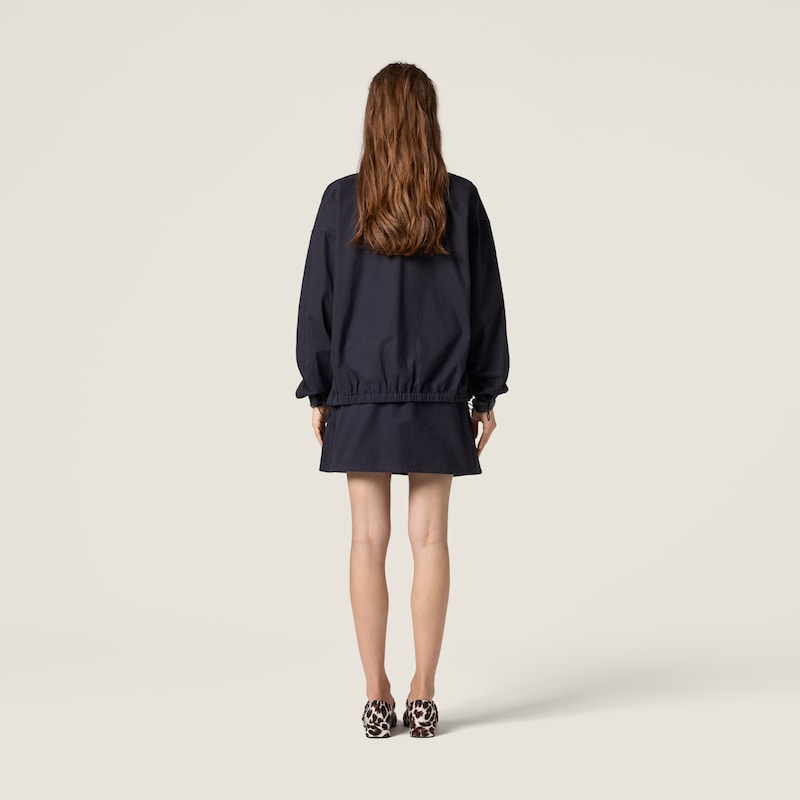 Washed gabardine miniskirt