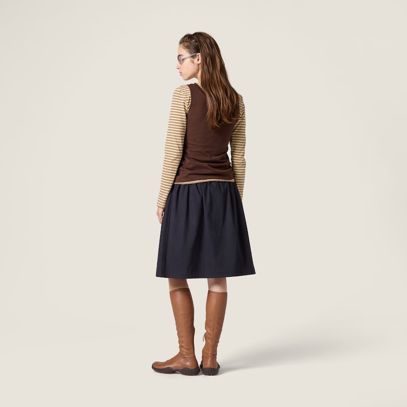 Rock aus gewaschener Gabardine