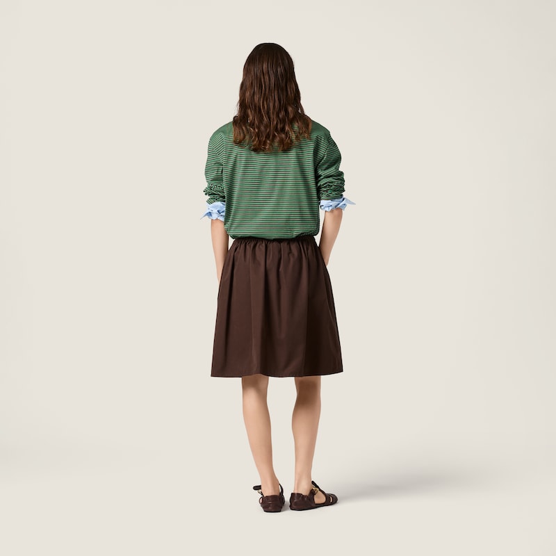 Falda de gabardina lavada
