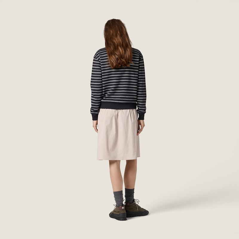 Stretch poplin skirt