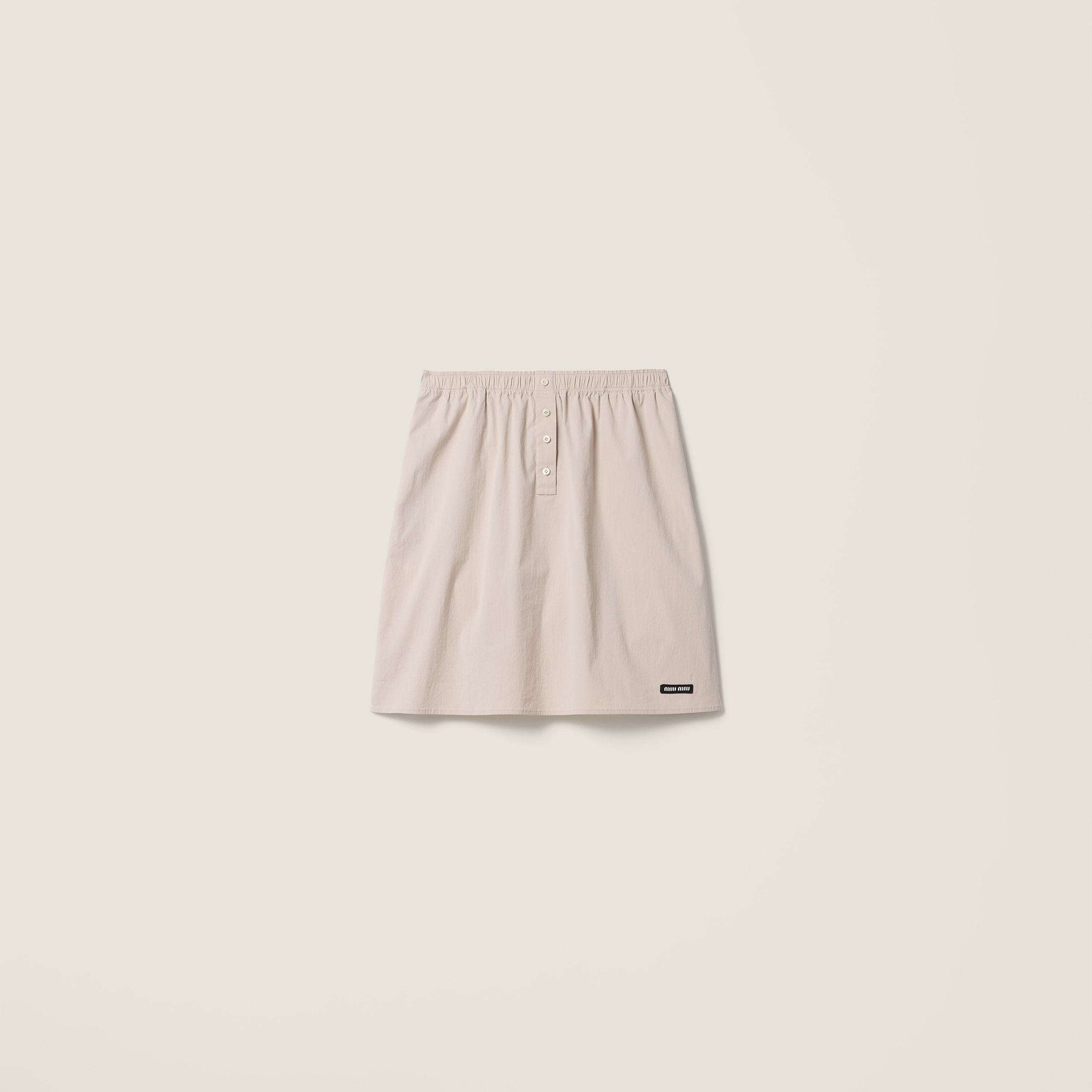 Stretch poplin skirt