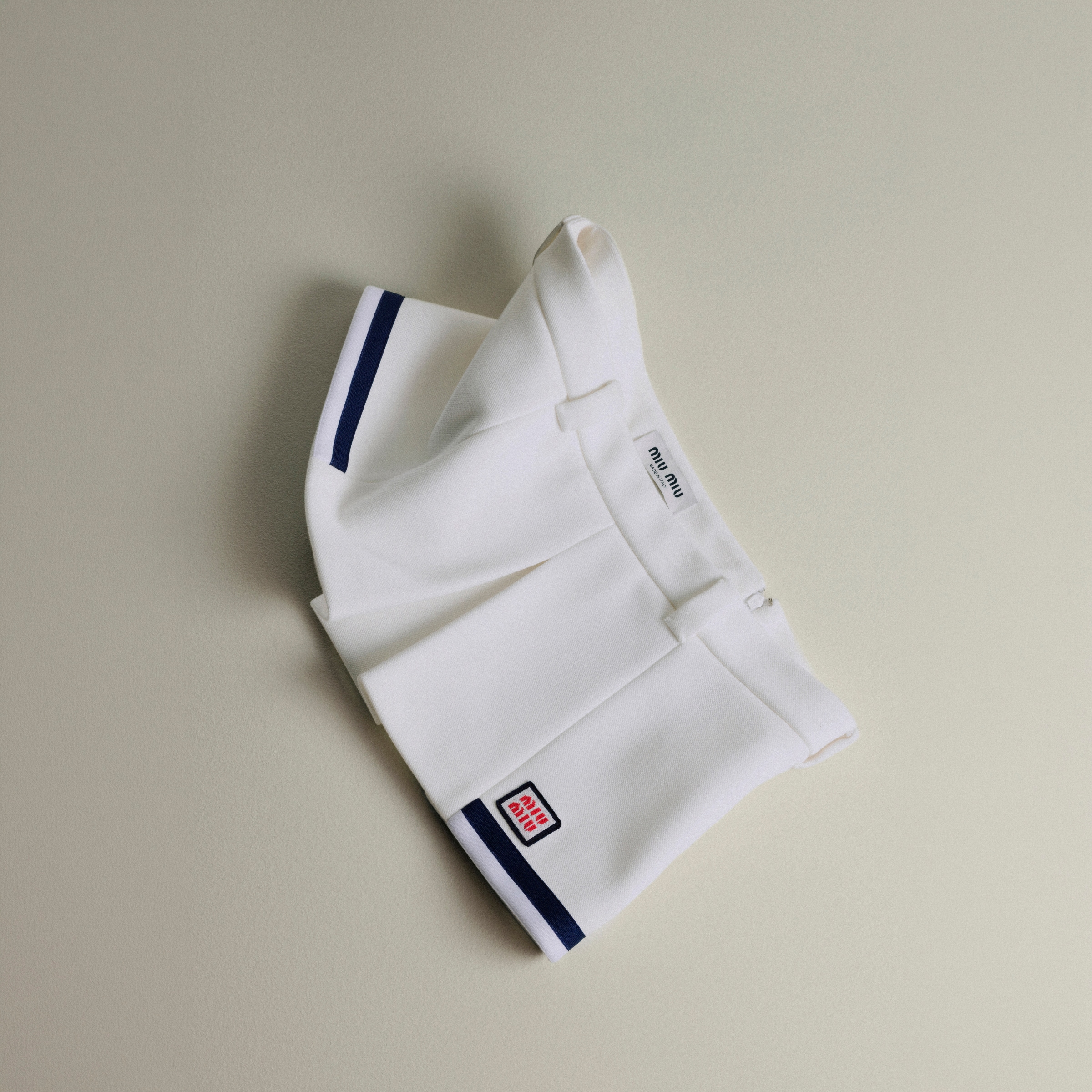 Bonded cotton piqué miniskirt - thumbnail 6