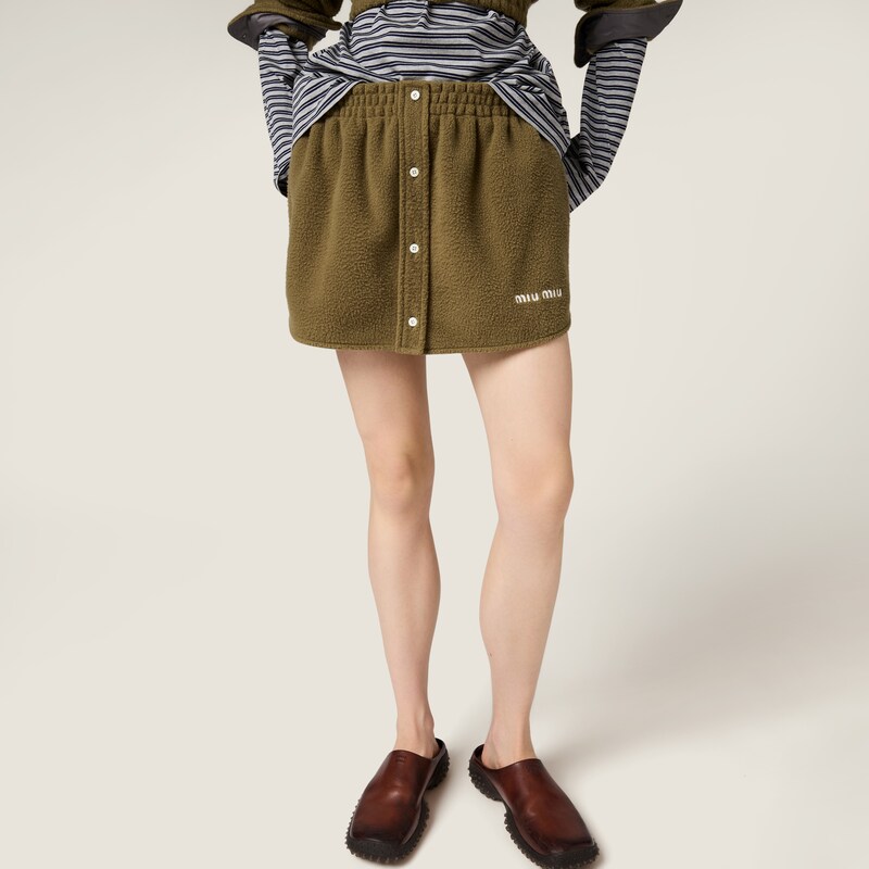 Fleece miniskirt