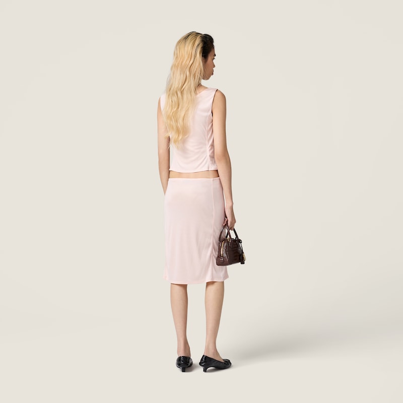 Jersey and silk skirt