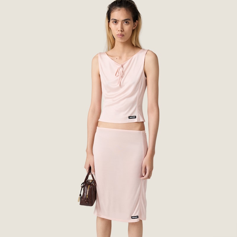 Jersey and silk skirt