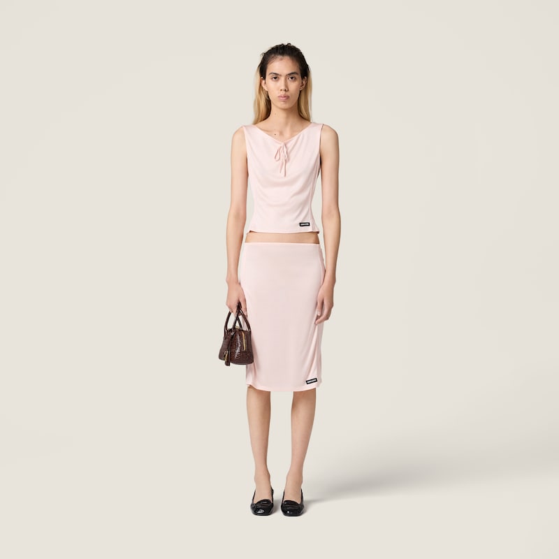 Jersey and silk skirt