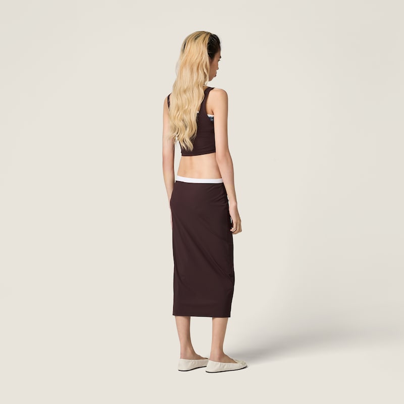 Stretch jersey skirt