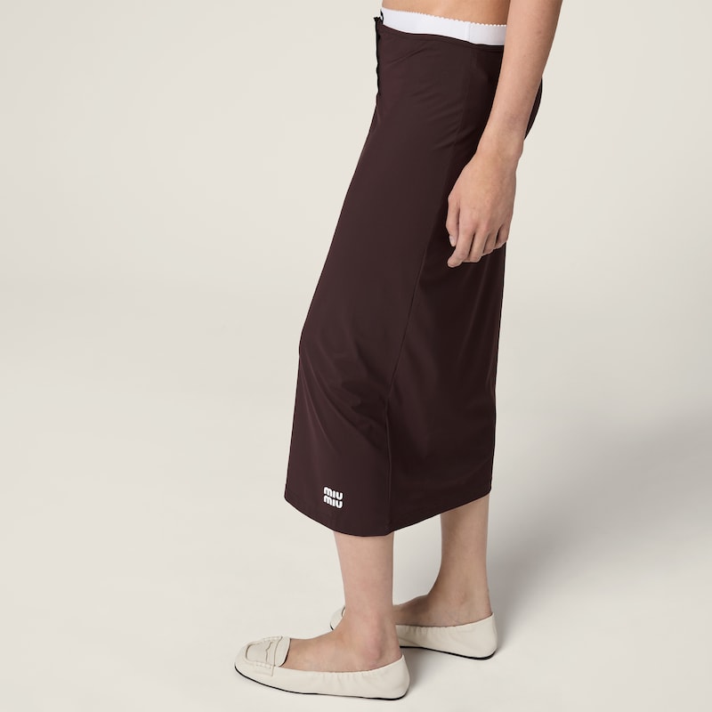 Stretch jersey skirt