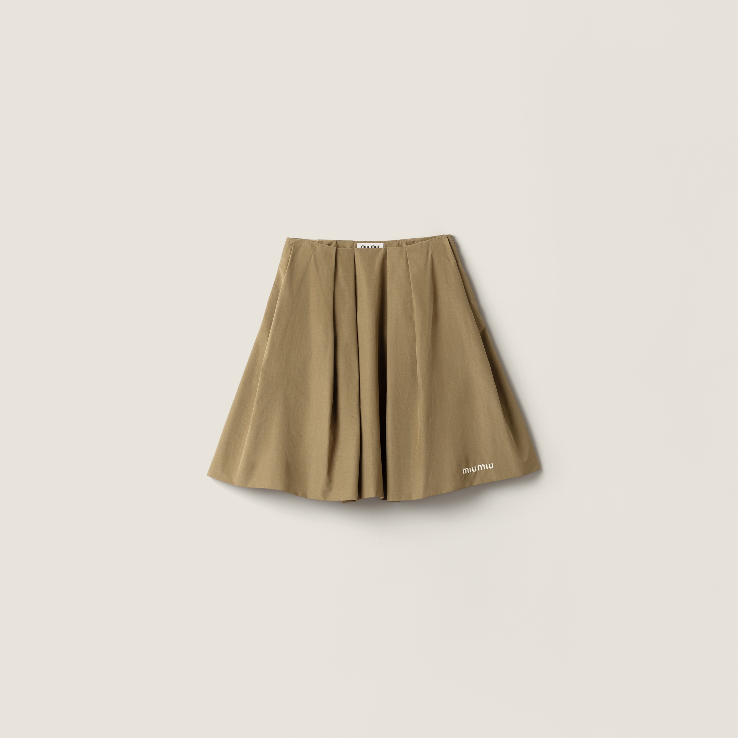 Waxed canvas skirt by Miu Miu