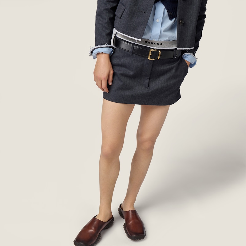 Twill miniskirt